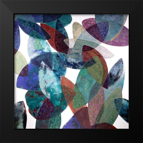 Hojas PÃ©treas III Black Modern Wood Framed Art Print by Fedele, Daniela