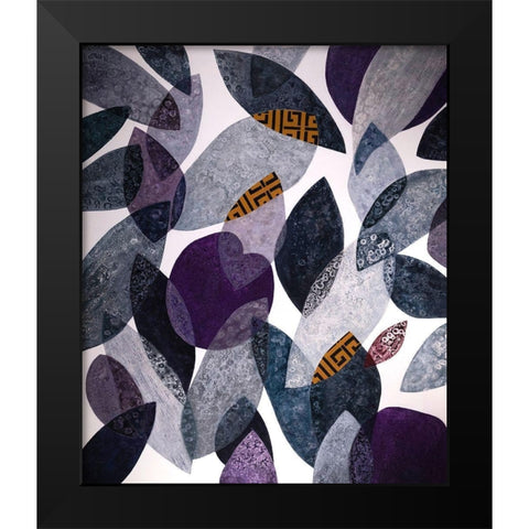 Hojas PÃ©treas I Black Modern Wood Framed Art Print by Fedele, Daniela