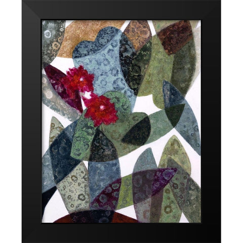 Lychnis Black Modern Wood Framed Art Print by Fedele, Daniela