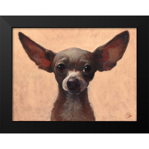 Chihuahua Black Modern Wood Framed Art Print by Fluharty, Thomas
