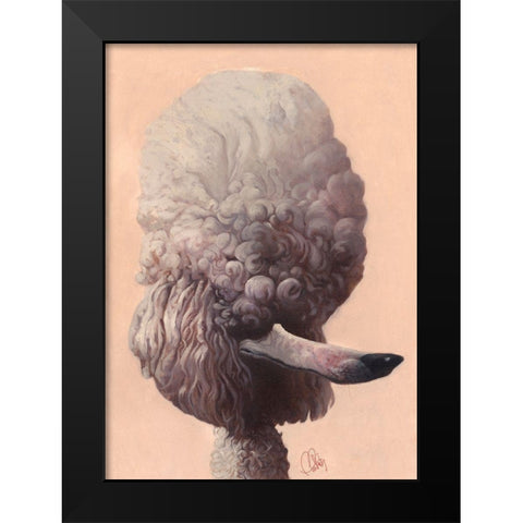 Poodle Black Modern Wood Framed Art Print by Fluharty, Thomas