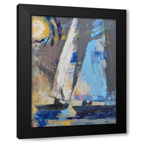 Blue Breeze Dynamics Black Modern Wood Framed Art Print with Double Matting by Forst, Beth A.