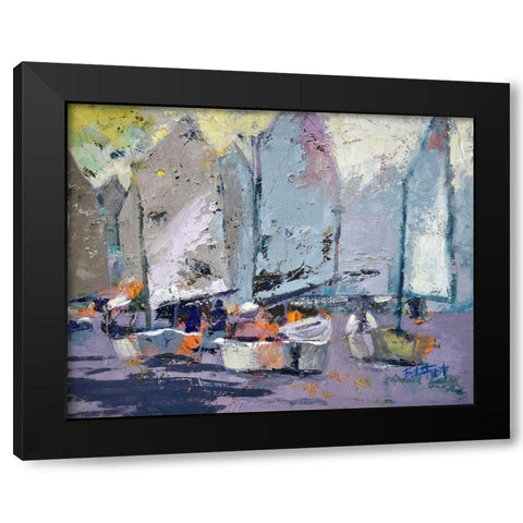 Lemon Snickety Black Modern Wood Framed Art Print by Forst, Beth A.