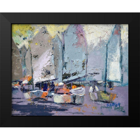 Lemon Snickety Black Modern Wood Framed Art Print by Forst, Beth A.
