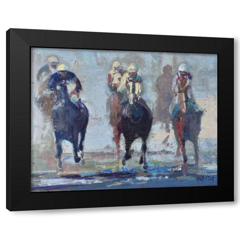 Thunder Run Black Modern Wood Framed Art Print with Double Matting by Forst, Beth A.