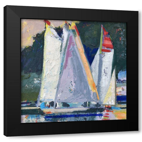 Waiting For Wind Black Modern Wood Framed Art Print with Double Matting by Forst, Beth A.