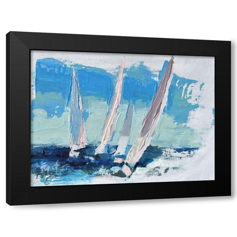 Wind Power Black Modern Wood Framed Art Print with Double Matting by Forst, Beth A.