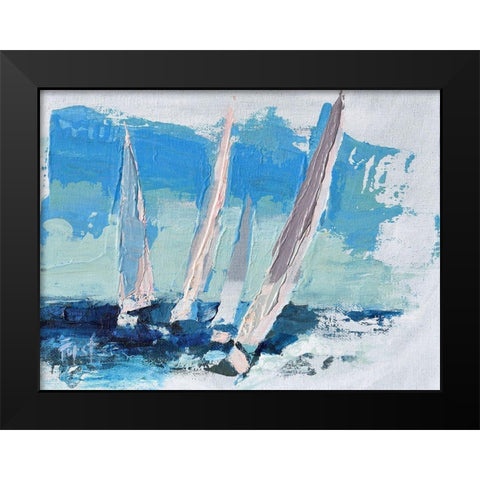 Wind Power Black Modern Wood Framed Art Print by Forst, Beth A.