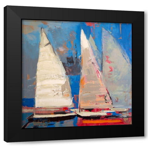 Ghost Sailing Black Modern Wood Framed Art Print with Double Matting by Forst, Beth A.