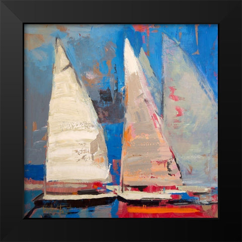 Ghost Sailing Black Modern Wood Framed Art Print by Forst, Beth A.
