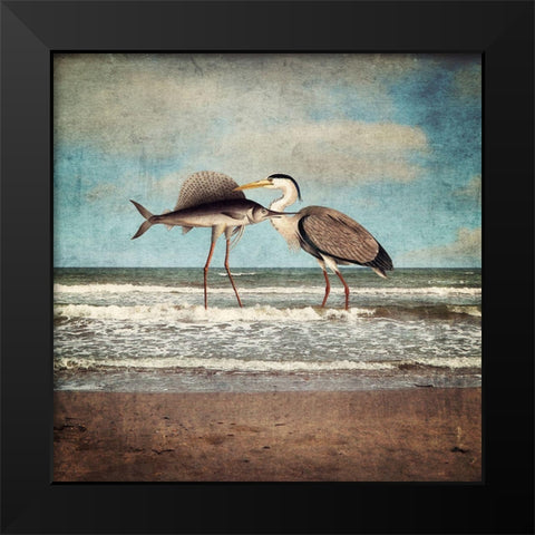 What Would I Do For Love Black Modern Wood Framed Art Print by Flores, Paula Belle