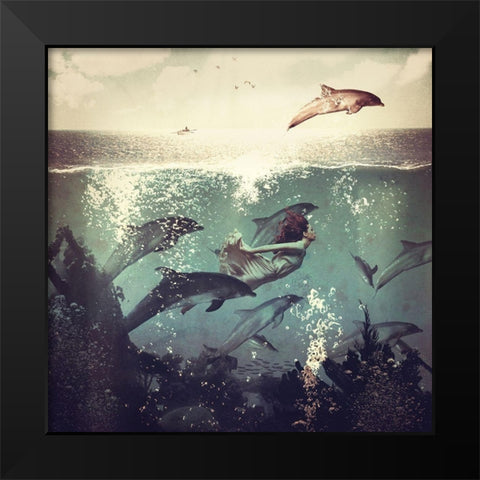 My Favorite Morning Race Black Modern Wood Framed Art Print by Flores, Paula Belle