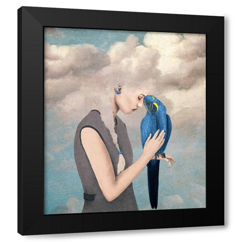 You Are Safe With Me Black Modern Wood Framed Art Print with Double Matting by Flores, Paula Belle