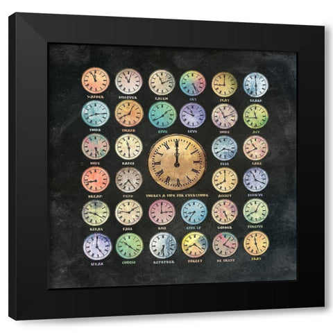 There is a Time for Everything Black Modern Wood Framed Art Print by Flores, Paula Belle