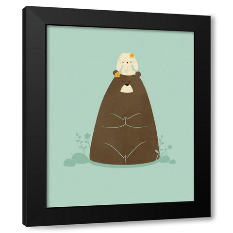 Namaste Black Modern Wood Framed Art Print by Fleck, Jay