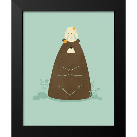 Namaste Black Modern Wood Framed Art Print by Fleck, Jay