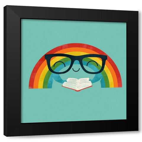 Brainbow Black Modern Wood Framed Art Print with Double Matting by Fleck, Jay