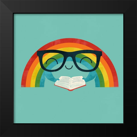 Brainbow Black Modern Wood Framed Art Print by Fleck, Jay