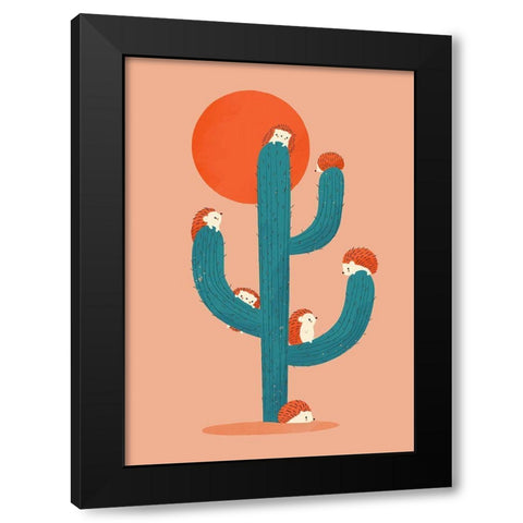Prickly Black Modern Wood Framed Art Print with Double Matting by Fleck, Jay