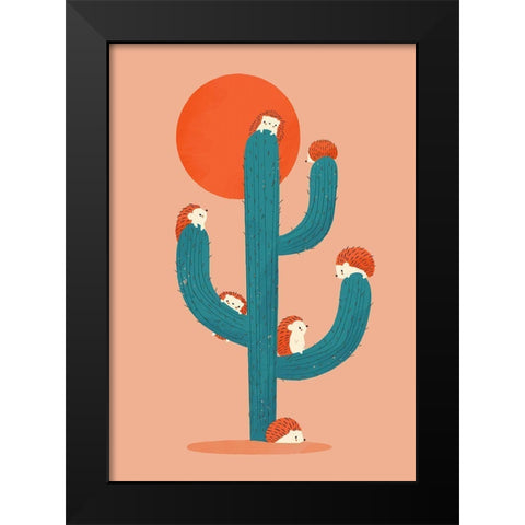 Prickly Black Modern Wood Framed Art Print by Fleck, Jay