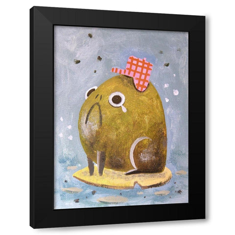 Gloomy Louie Black Modern Wood Framed Art Print with Double Matting by Filiuta, Robert