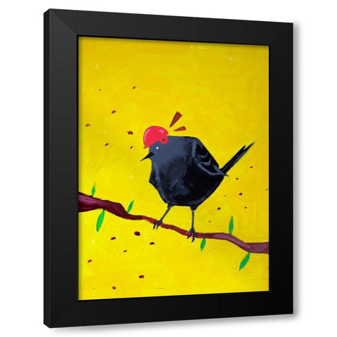 Messenger Bird No. 1 Black Modern Wood Framed Art Print with Double Matting by Filiuta, Robert