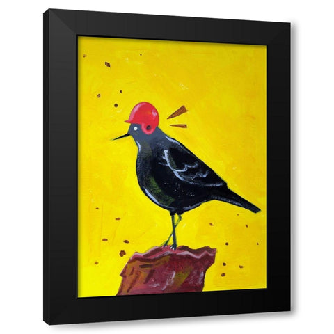 Messenger Bird No. 3 Black Modern Wood Framed Art Print by Filiuta, Robert