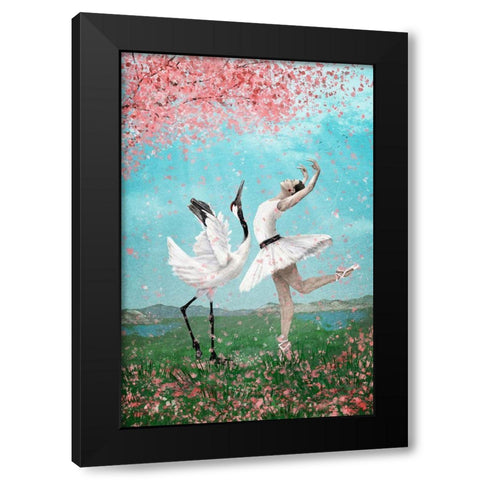 Dance Like No Other Black Modern Wood Framed Art Print with Double Matting by Flores, Paula Belle