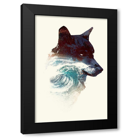 Night Swim Black Modern Wood Framed Art Print with Double Matting by Farkas, Robert