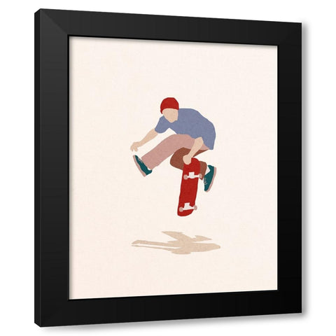Skate Airwalk Black Modern Wood Framed Art Print with Double Matting by Farkas, Robert