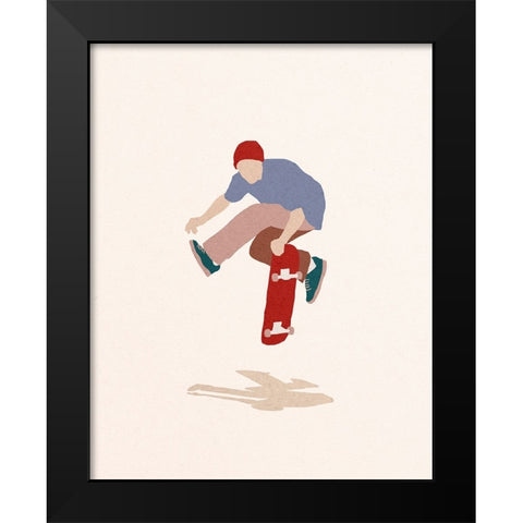 Skate Airwalk Black Modern Wood Framed Art Print by Farkas, Robert