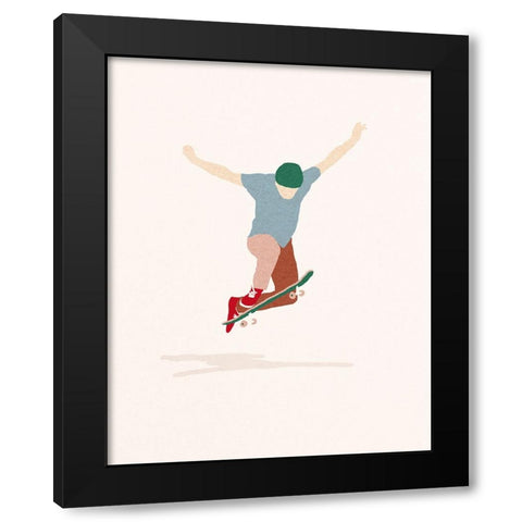 Skate Non-Comply Black Modern Wood Framed Art Print by Farkas, Robert