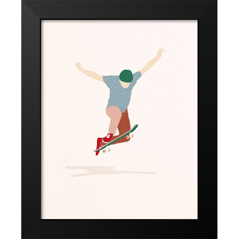 Skate Non-Comply Black Modern Wood Framed Art Print by Farkas, Robert