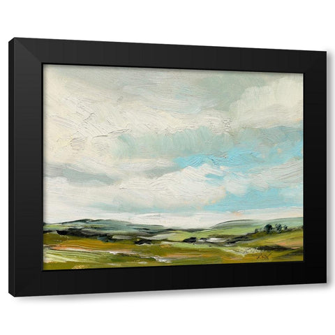 Countryside Black Modern Wood Framed Art Print with Double Matting by Fox, Rebecca