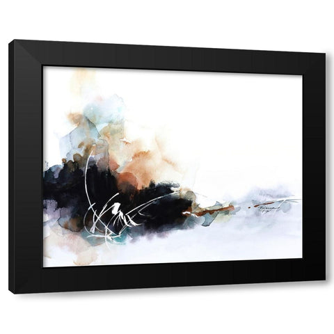 Flash of White Black Modern Wood Framed Art Print by Fox, Rebecca
