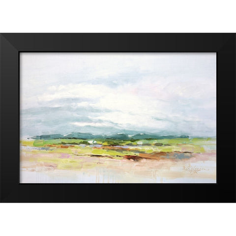 One Cloudy Day Black Modern Wood Framed Art Print by Fox, Rebecca