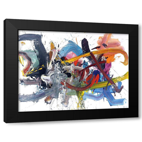 Flash of Thought Black Modern Wood Framed Art Print by Fai, Fong