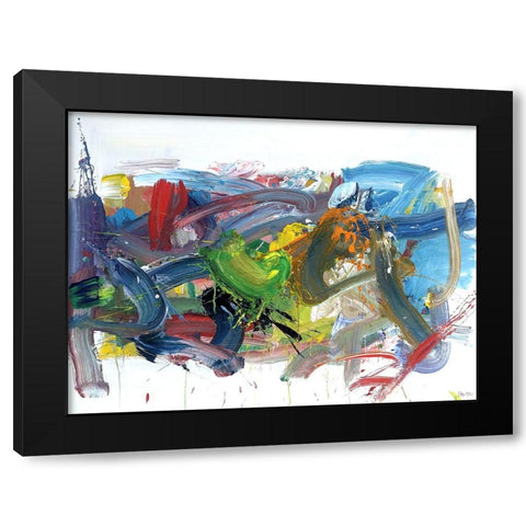 Harmony Of Nature Black Modern Wood Framed Art Print with Double Matting by Fai, Fong