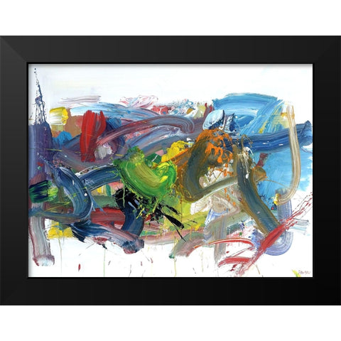 Harmony Of Nature Black Modern Wood Framed Art Print by Fai, Fong