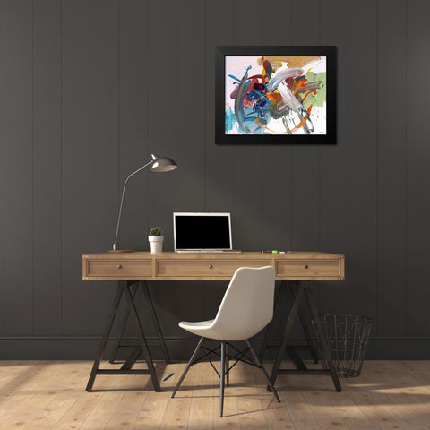 Time Has Wings Black Modern Wood Framed Art Print by Fai, Fong