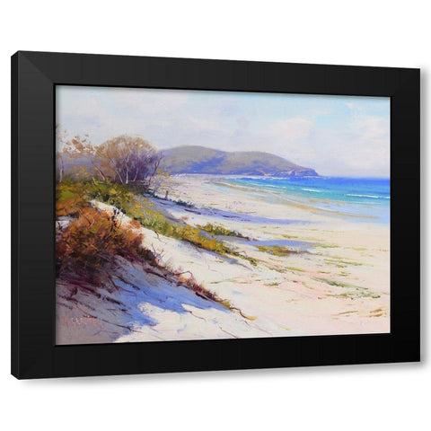 Port Stephans Beach Sands Black Modern Wood Framed Art Print with Double Matting by Gercken, Graham