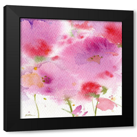 Serenade Black Modern Wood Framed Art Print by Golden, Sheila