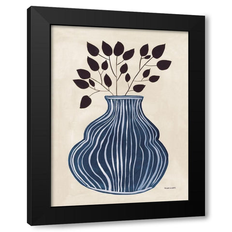 Lapis Vase Black Modern Wood Framed Art Print with Double Matting by Galante, Megan