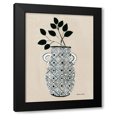 Luna Vase Black Modern Wood Framed Art Print with Double Matting by Galante, Megan