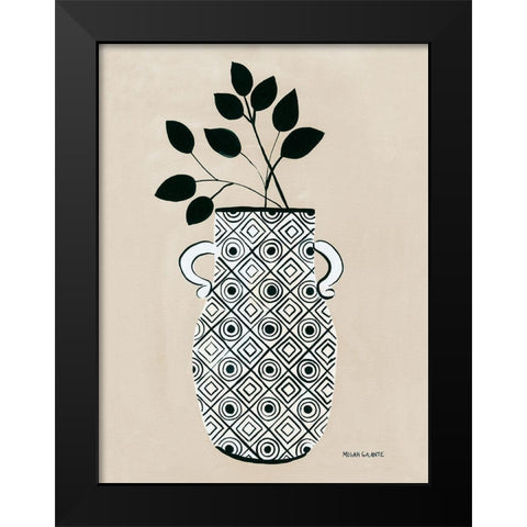 Luna Vase Black Modern Wood Framed Art Print by Galante, Megan