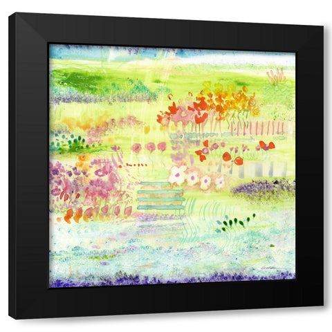Garden by the Sea Black Modern Wood Framed Art Print with Double Matting by Golden, Sheila