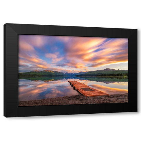 Alaska Lodge Black Modern Wood Framed Art Print with Double Matting by Getty, Bruce