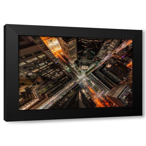 Grand Central New York Black Modern Wood Framed Art Print with Double Matting by Getty, Bruce