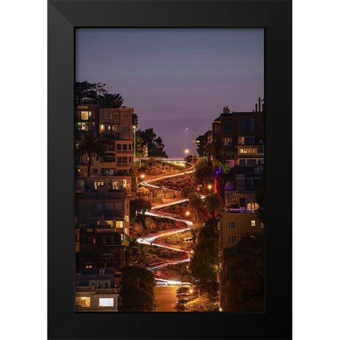 Lombard Street 2 Black Modern Wood Framed Art Print by Getty, Bruce