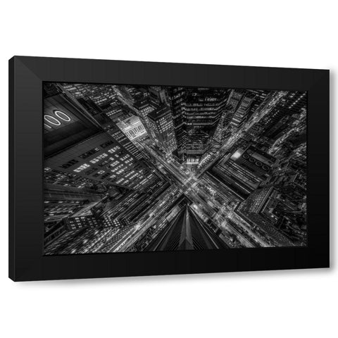 Park Avenue New York Black Modern Wood Framed Art Print by Getty, Bruce